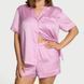 Фото Жіноча сатинова піжама Victoria&rsquo;s Secret Short Satin Pajama Set рожева з шортами, розмір S 100212, вид 1,