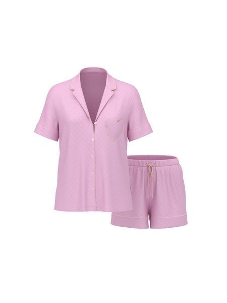 Фото Жіноча сатинова піжама Victoria&rsquo;s Secret Short Satin Pajama Set рожева з шортами, розмір XS 100213,