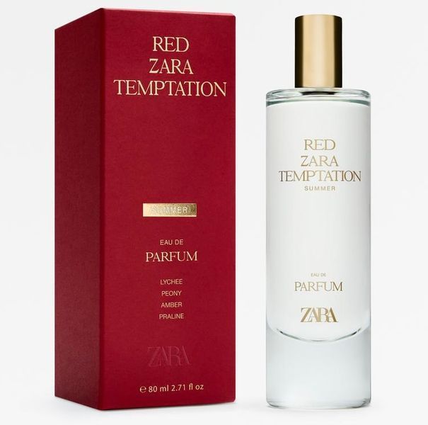 Фото Жіноча парфумована вода Zara Red Temptation Summer 80 мл &mdash; фруктово-квітковий аромат з нотами лічі, півонії та амбри 1780616763,