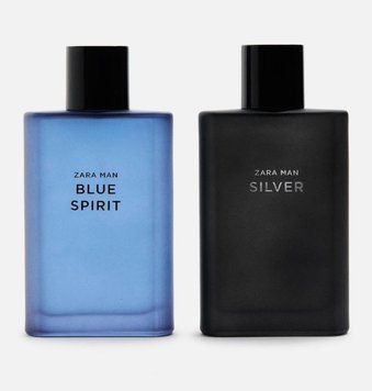 Фото Набір чоловічих туалетних вод Zara Silver + Blue Spirit 90 мл &ndash; свіжі та деревні аромати для щоденного використання 1693077062,